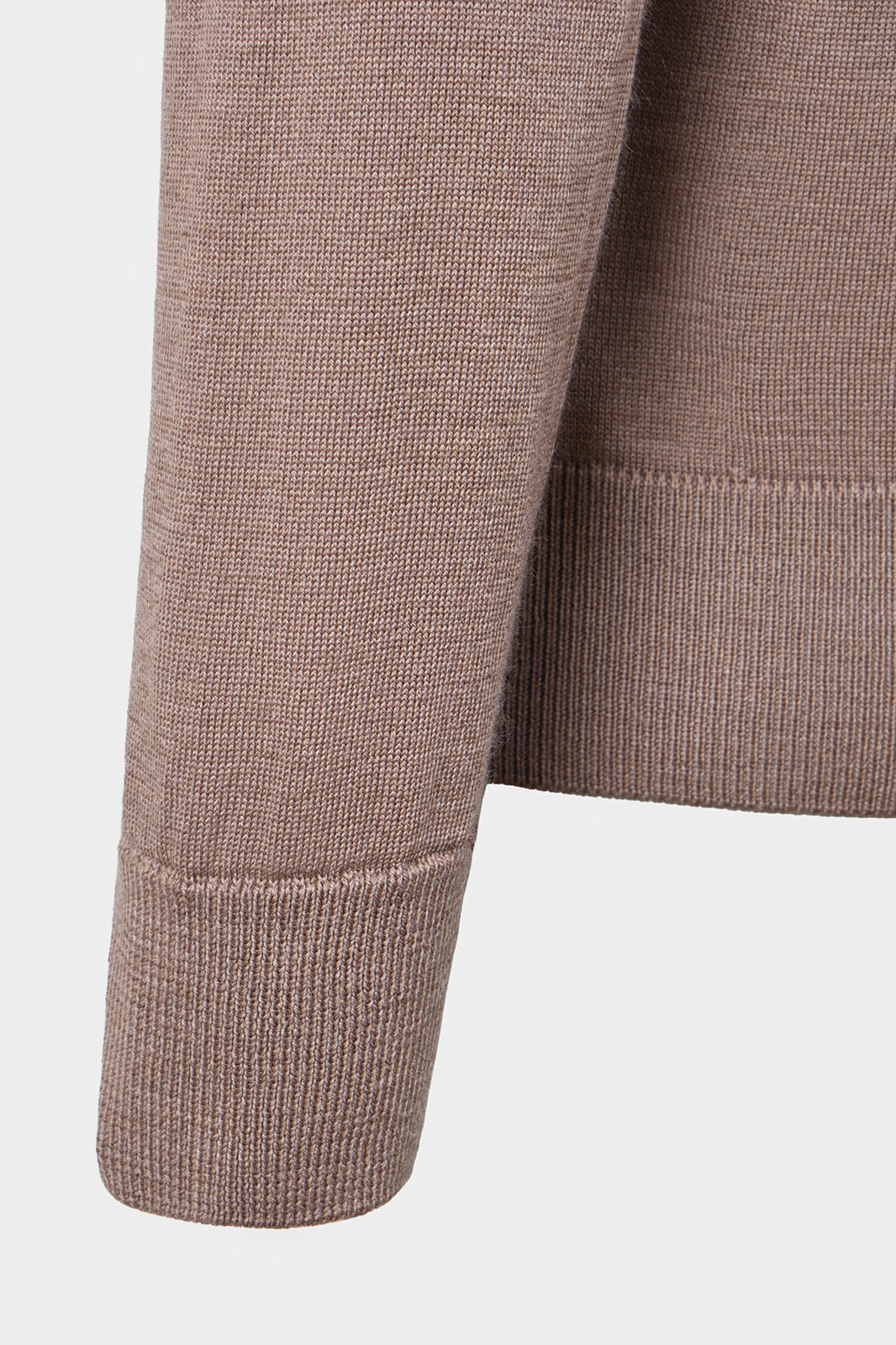Pull col camionneur en laine - Taupe