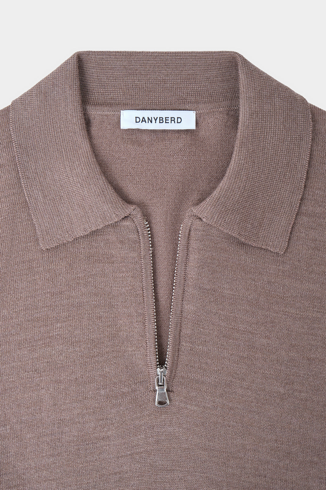 Pull col camionneur en laine - Taupe