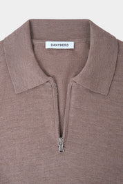 Pull col camionneur en laine - Taupe