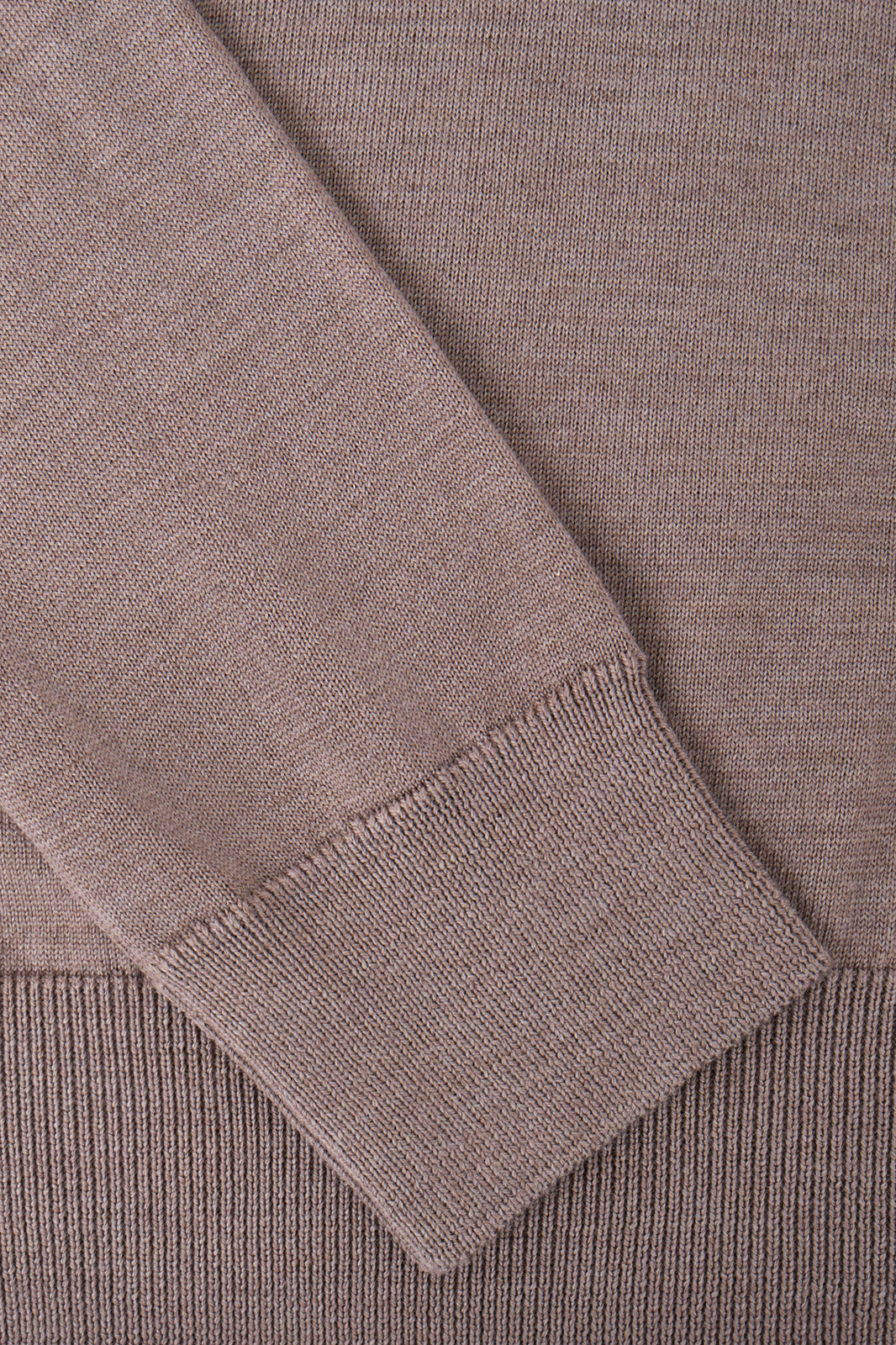 Pull col camionneur en laine - Taupe