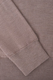 Pull col camionneur en laine - Taupe