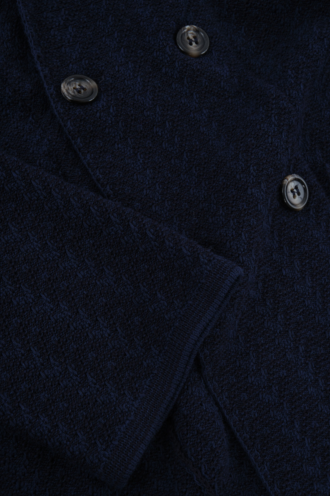 Double-breasted knitted jacket - Beige