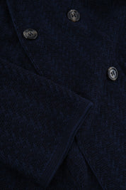Double-breasted knitted jacket - Beige