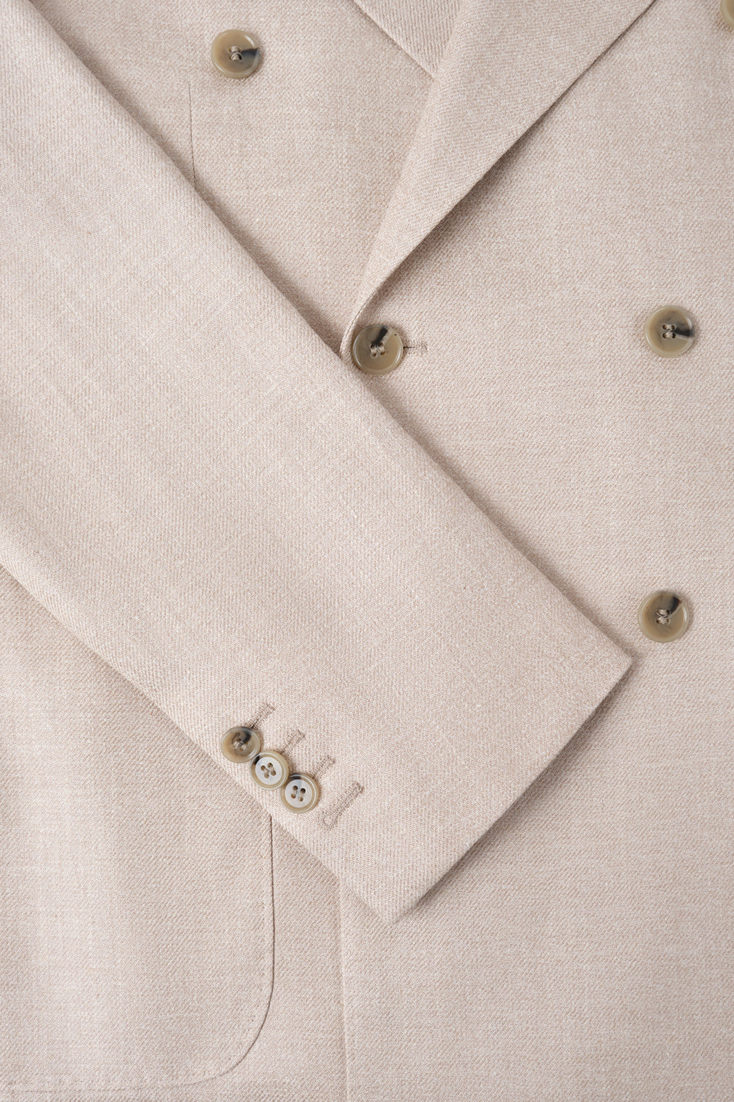 Blazer croisé en lin et soie - Beige