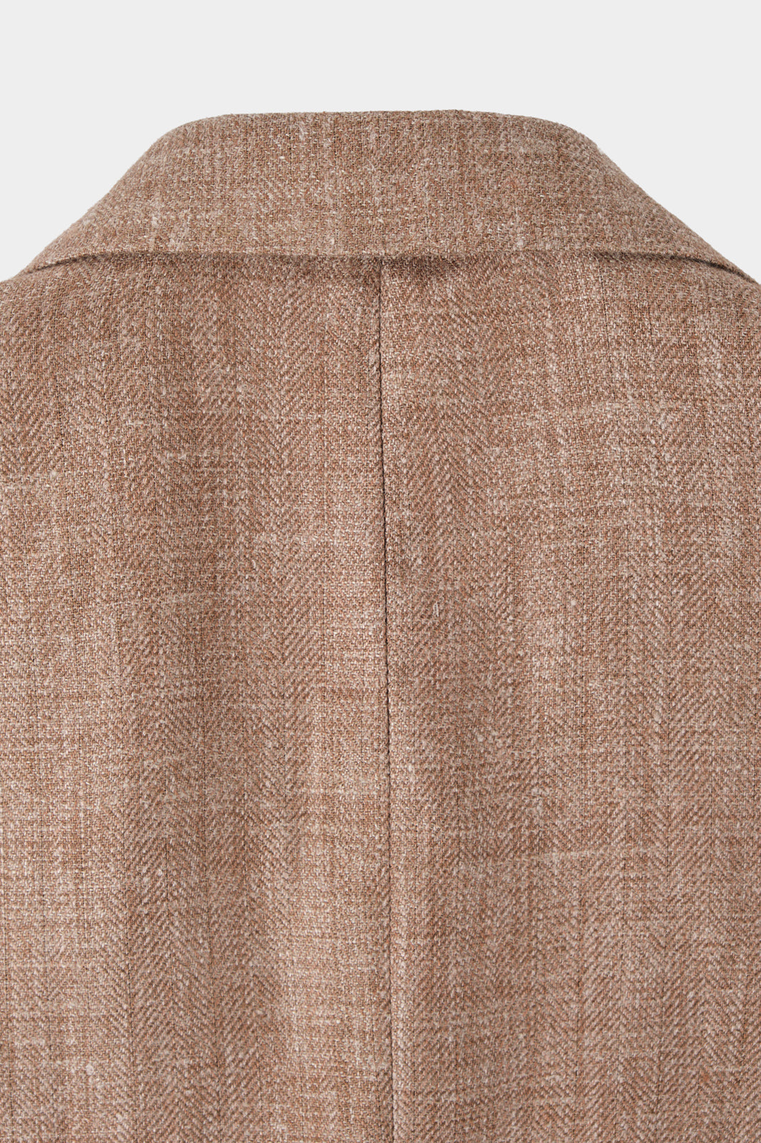 Blazer croisé en lin et soie - Camel