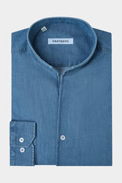 Chemise col indien non cintrée - Jeans