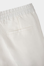 Pantalon jogpant lin - Blanc