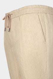 Pantalon jogpant lin - Beige