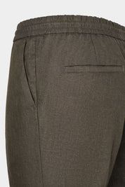 Pantalon jogpant lin - Kaki