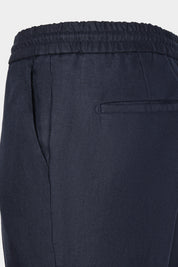 Pantalon jogpant lin - Marine