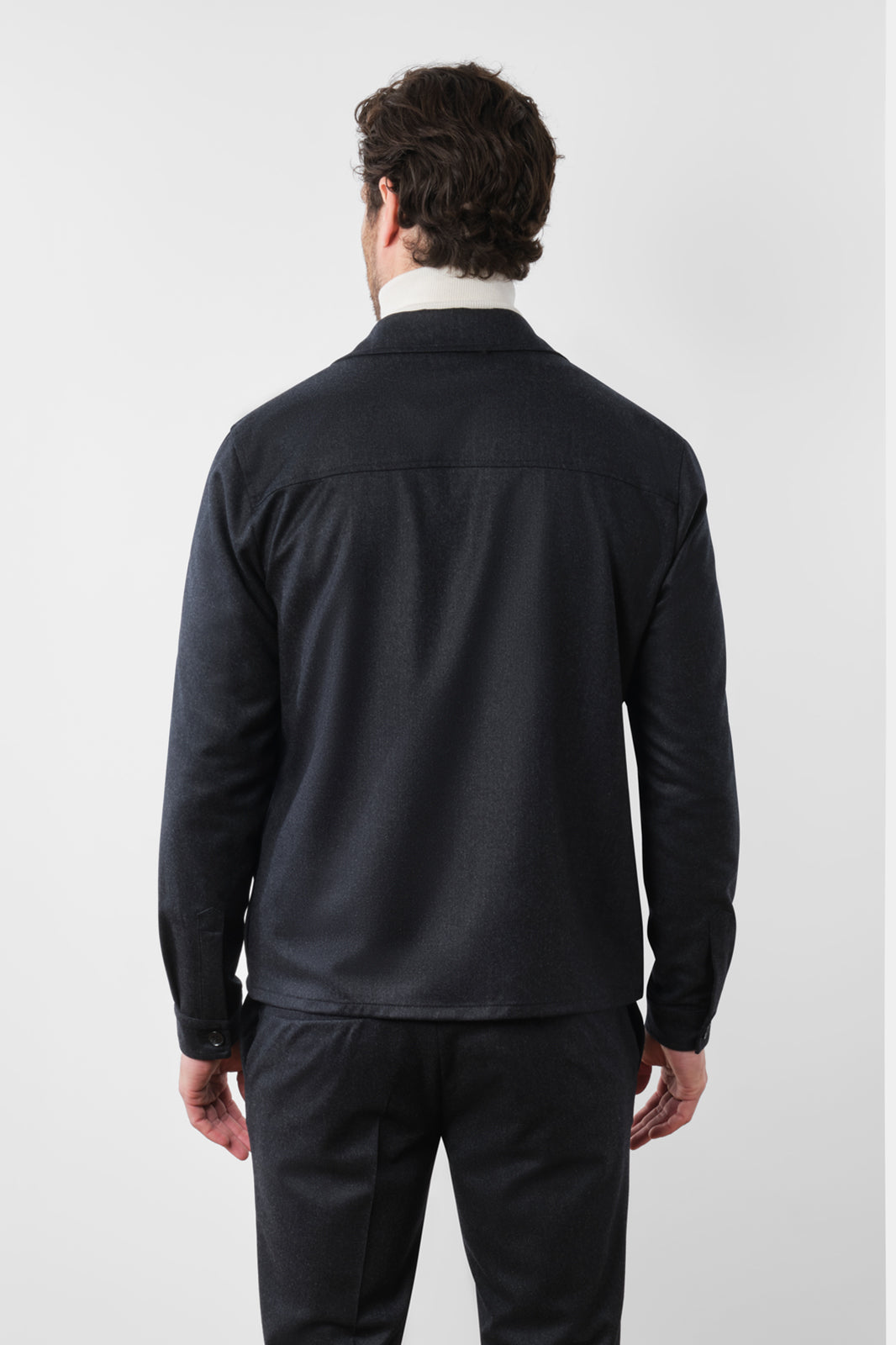 Blouson bon flanelle - Gris anthracite