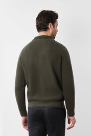 Pull polo cote anglaise - Kaki - Manque les quantités