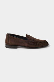 Mocassins en cuir suédé - Marron