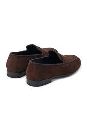 Mocassins en peau penny loafer - Marron