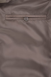Blouson en peau à capuche zippé - Taupe