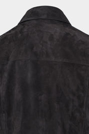 Blouson zippé en peau - Noir