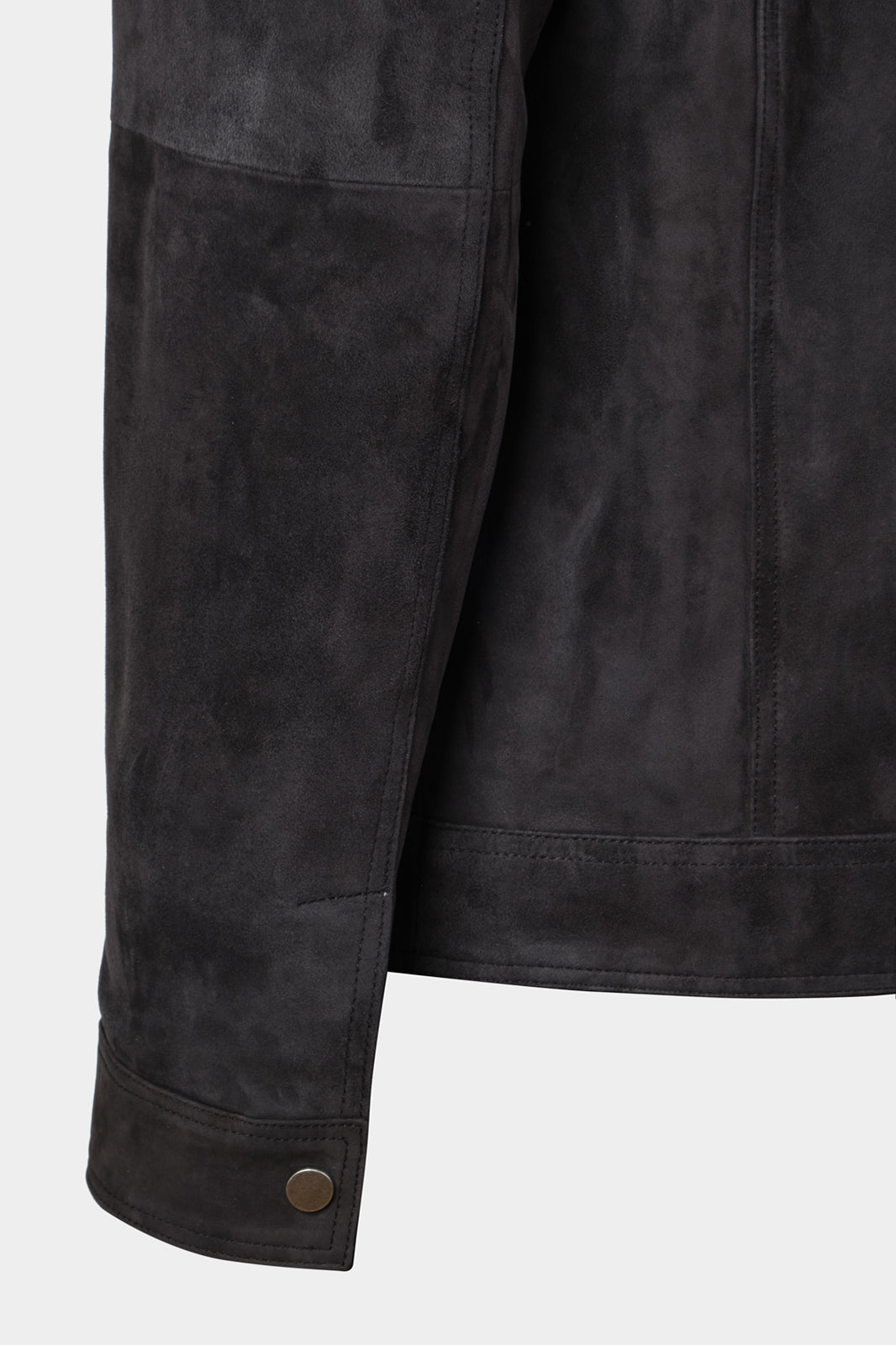 Blouson zippé en peau - Noir