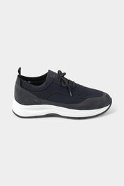 Sneakers bi-matière - Bleu