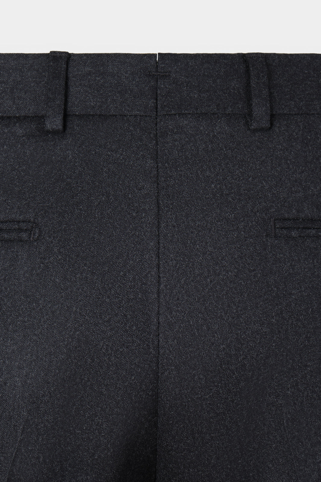 Double-Pleated Flannel Trousers - Dark Grey - Swiss Price 149
