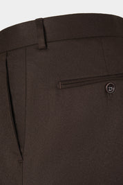 Pantalon classique flanelle - Marron