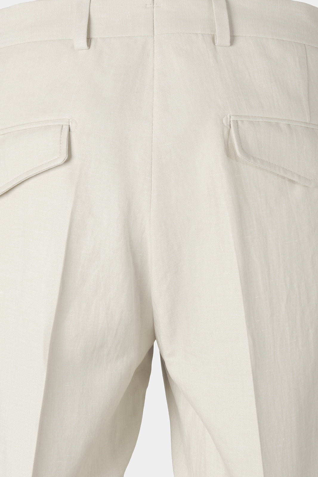 Cotton and linen trousers - Ecru