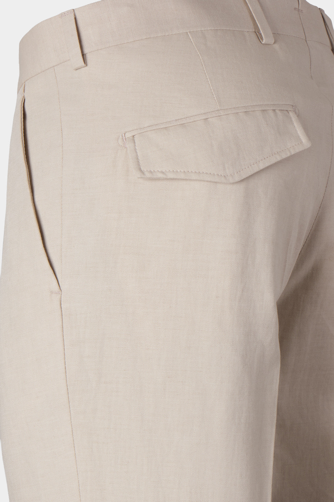 Cotton and linen trousers - Beige