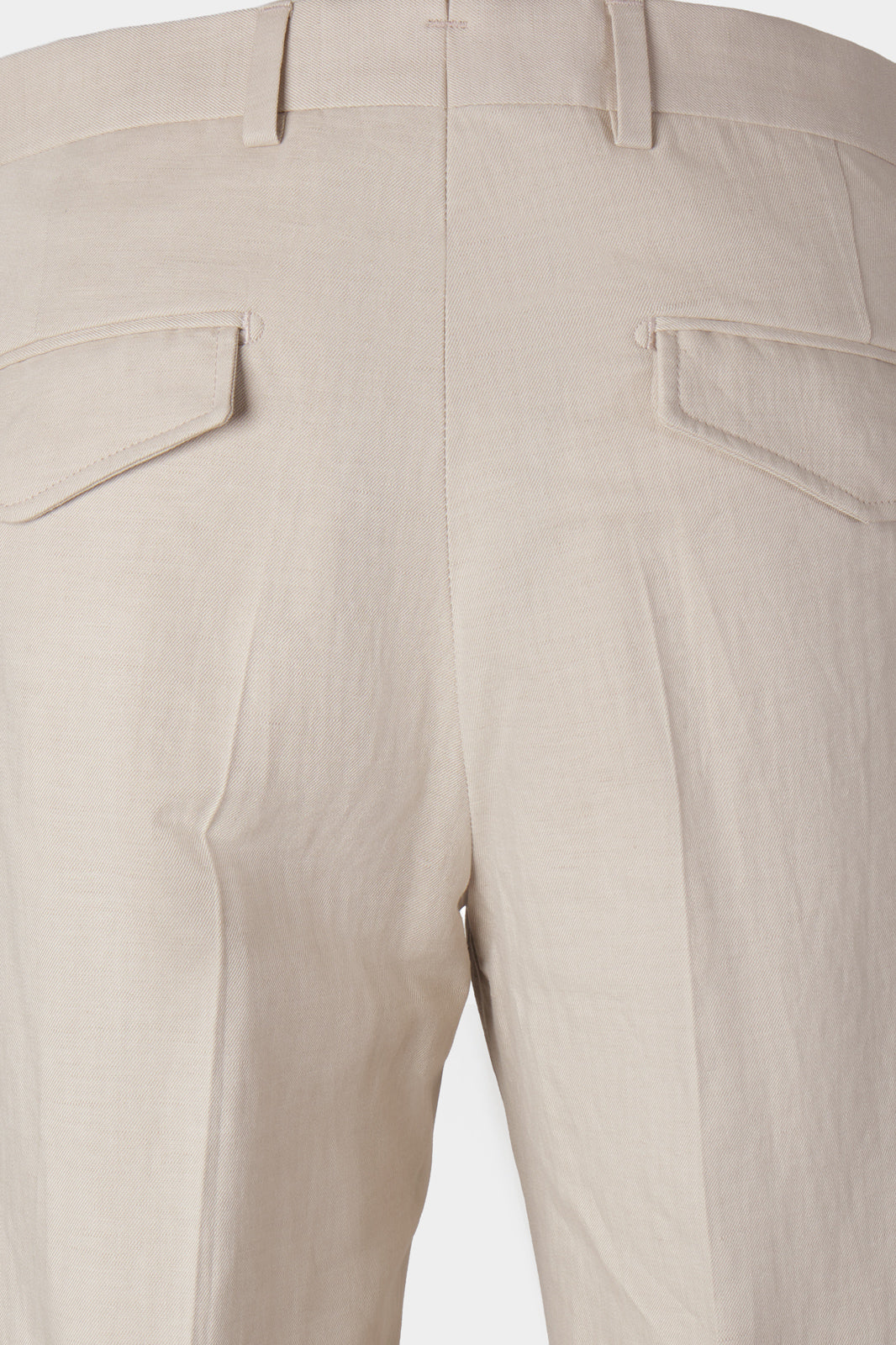 Cotton and linen trousers - Beige