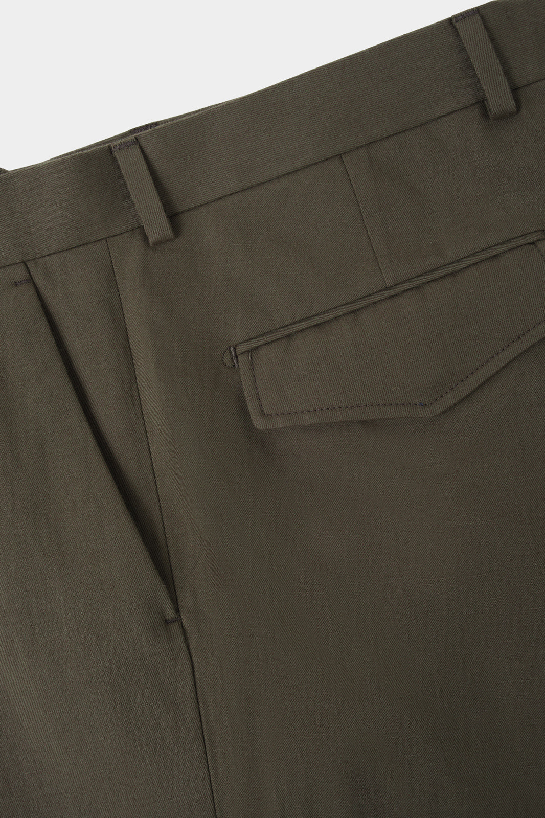Cotton and linen trousers - Khaki