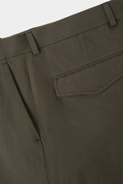 Cotton and linen trousers - Khaki