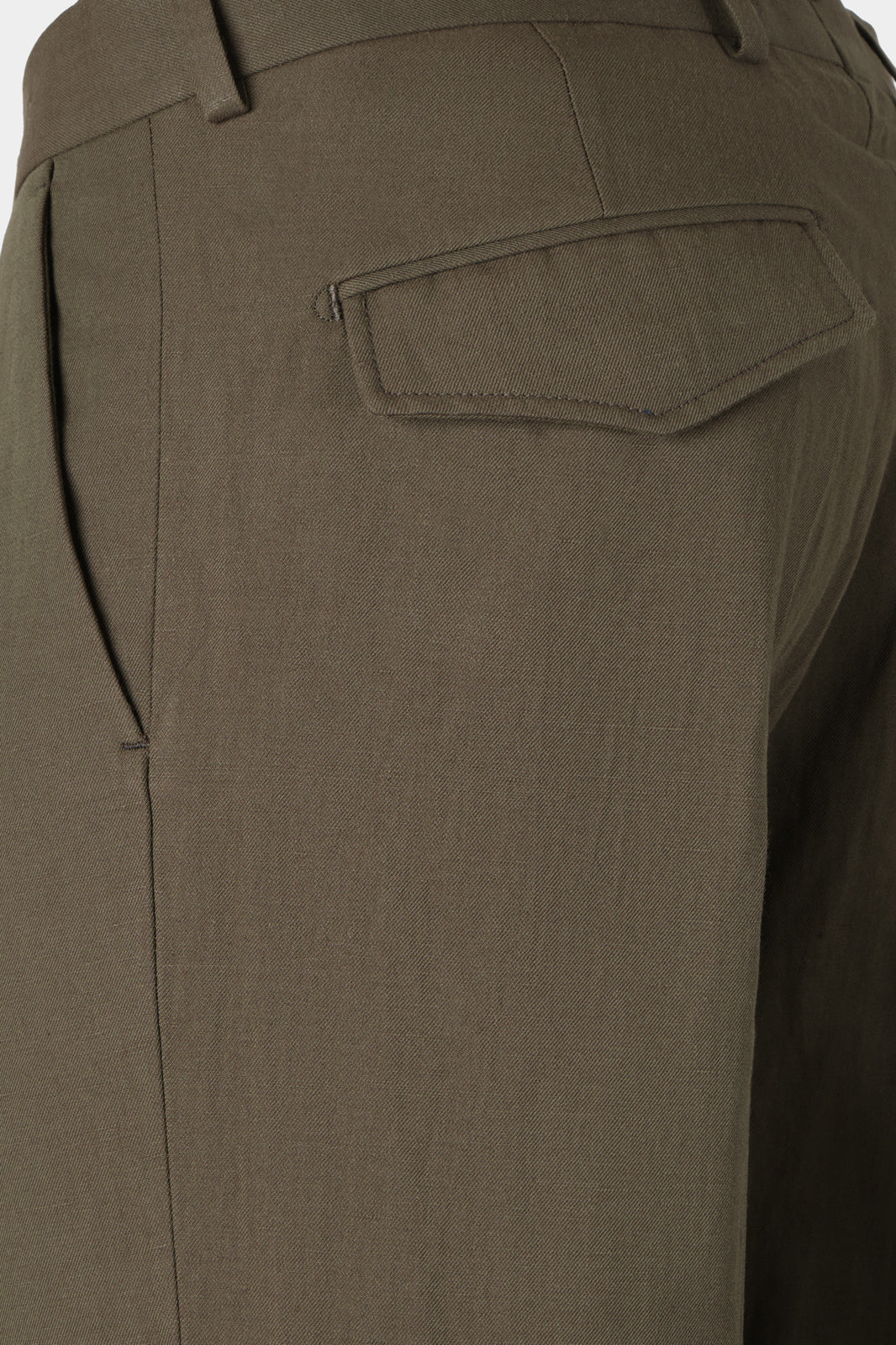Cotton and linen trousers - Khaki