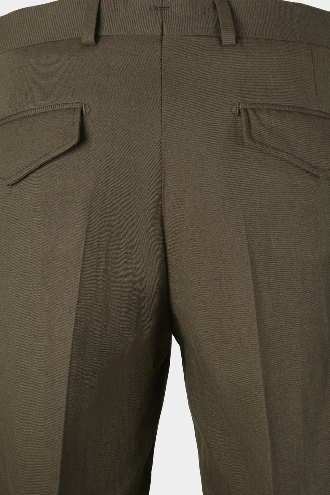 Cotton and linen trousers - Khaki