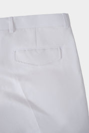 Cotton and linen trousers - White