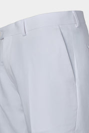 Cotton and linen trousers - White