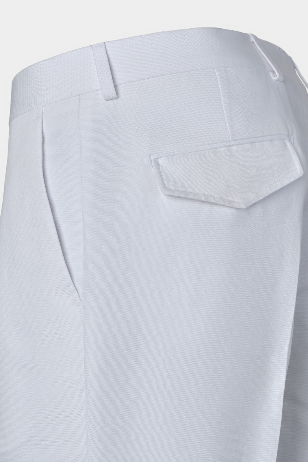 Cotton and linen trousers - White