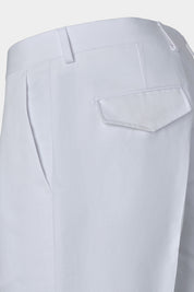 Cotton and linen trousers - White