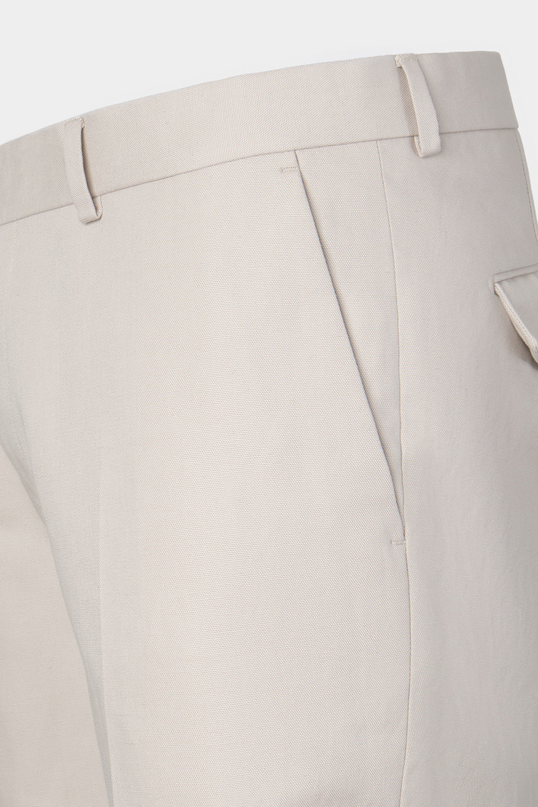 Cotton and linen trousers - Ecru
