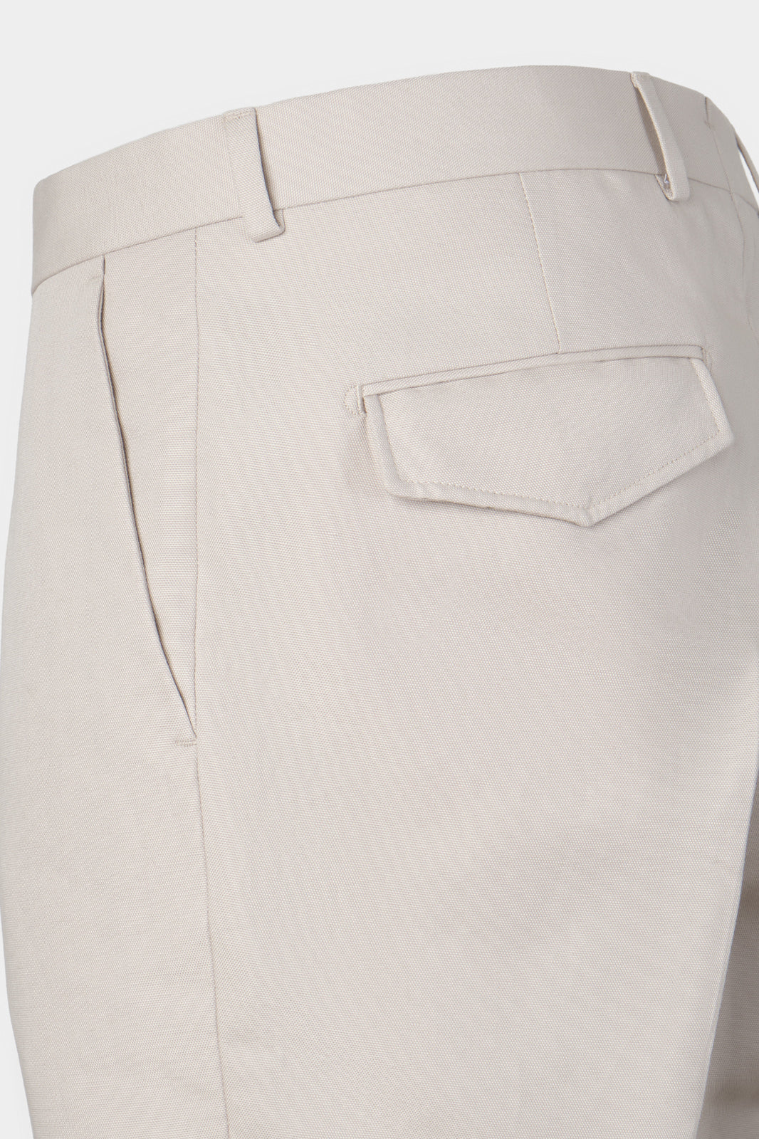 Cotton and linen trousers - Ecru