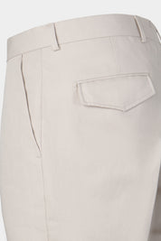 Cotton and linen trousers - Ecru