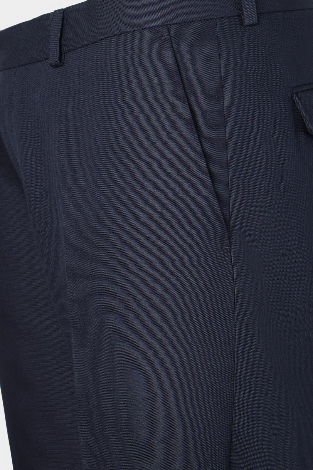 Cotton and linen trousers - Navy