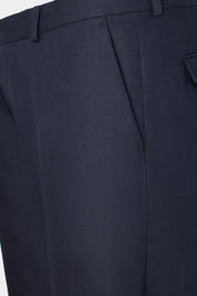 Cotton and linen trousers - Navy