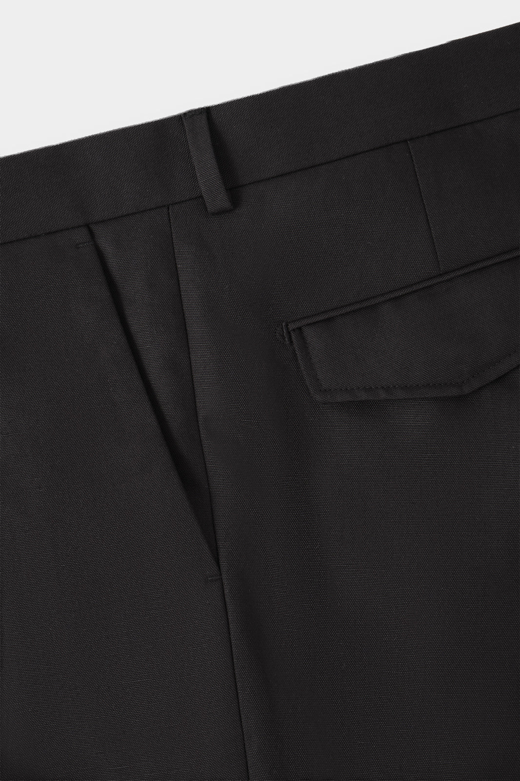 Cotton and linen trousers - Black