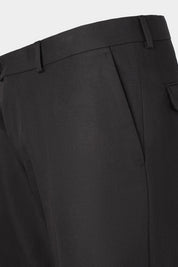 Cotton and linen trousers - Black
