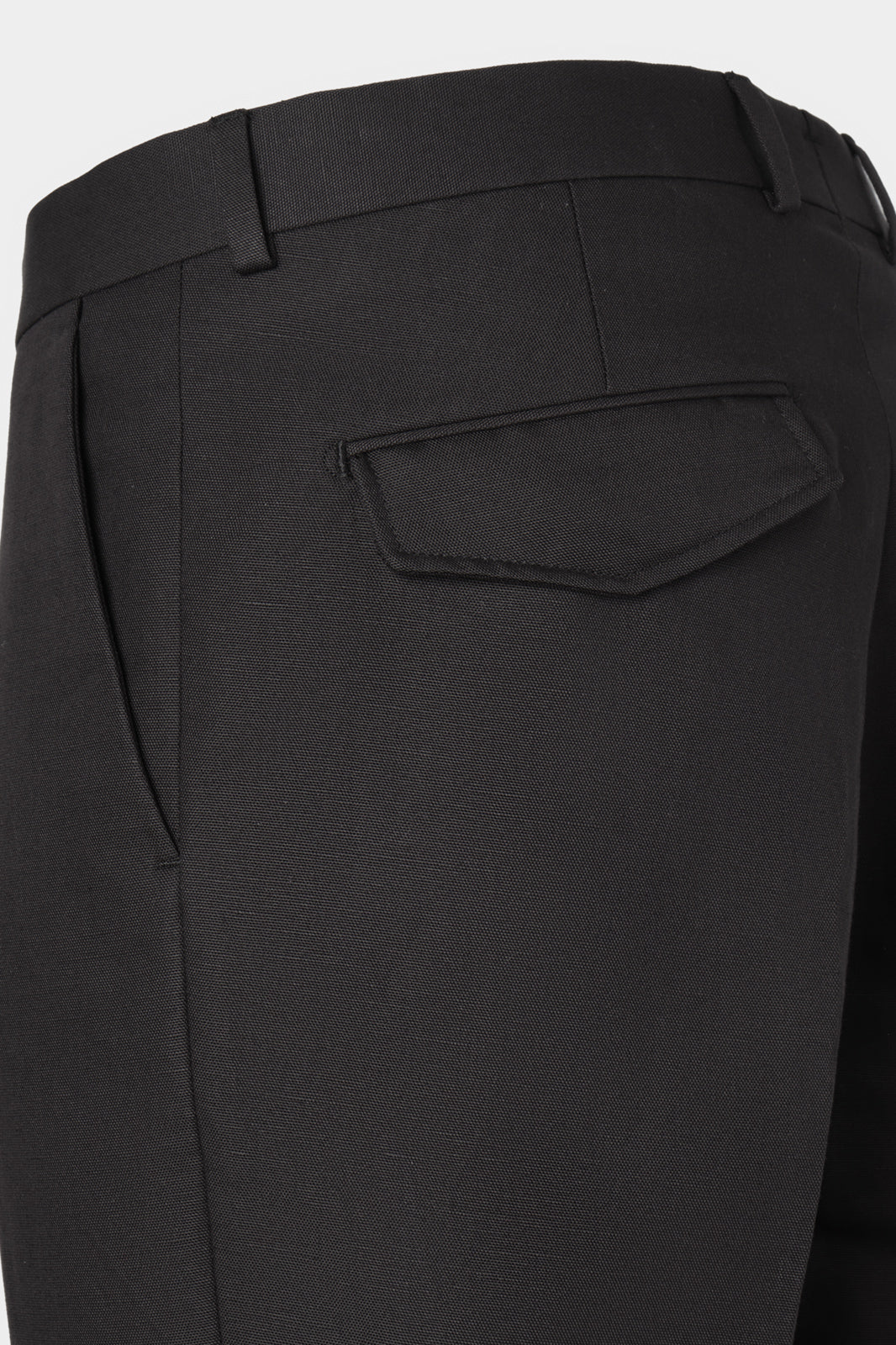 Cotton and linen trousers - Black