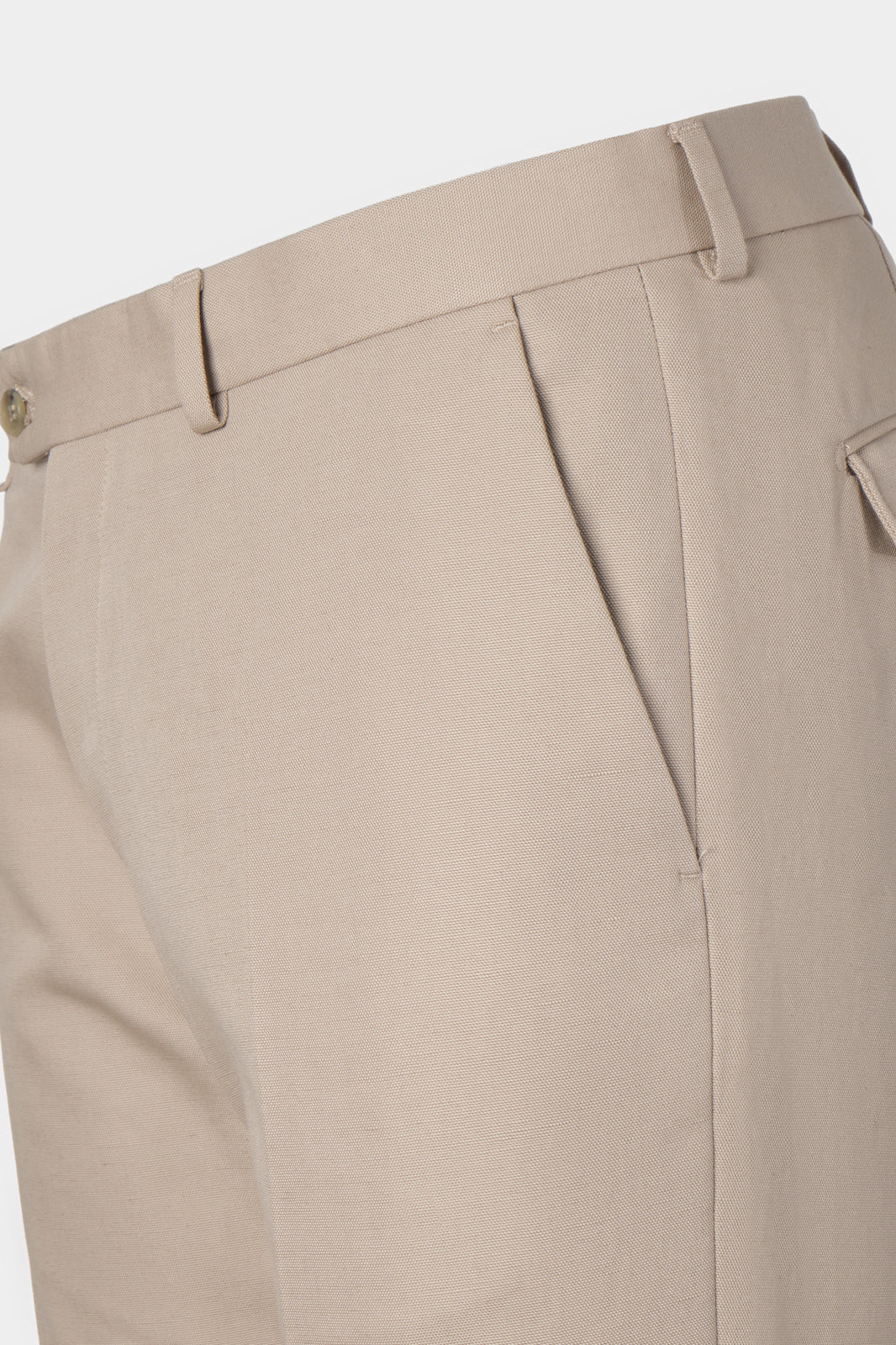 Pantalon coton et lin - Beige