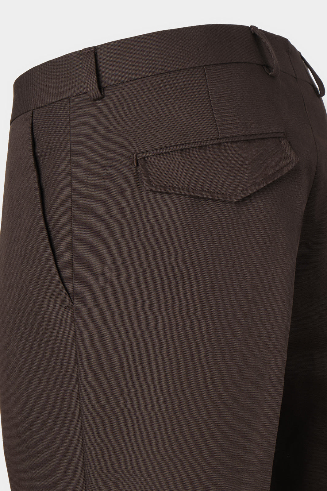 Pantalon coton et lin - Marron