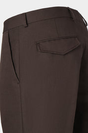 Pantalon coton et lin - Marron