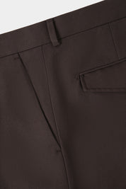Pantalon coton et lin - Marron