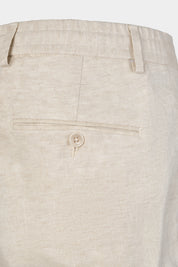 Jogpant cargo en lin - Beige clair