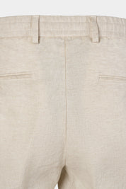 Jogpant cargo en lin - Beige clair