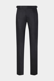 Vue sur fond blanc d'un pantalon à pince oversize en noir
Pantalon large en laine et élasthanne, tissu de chez Reda